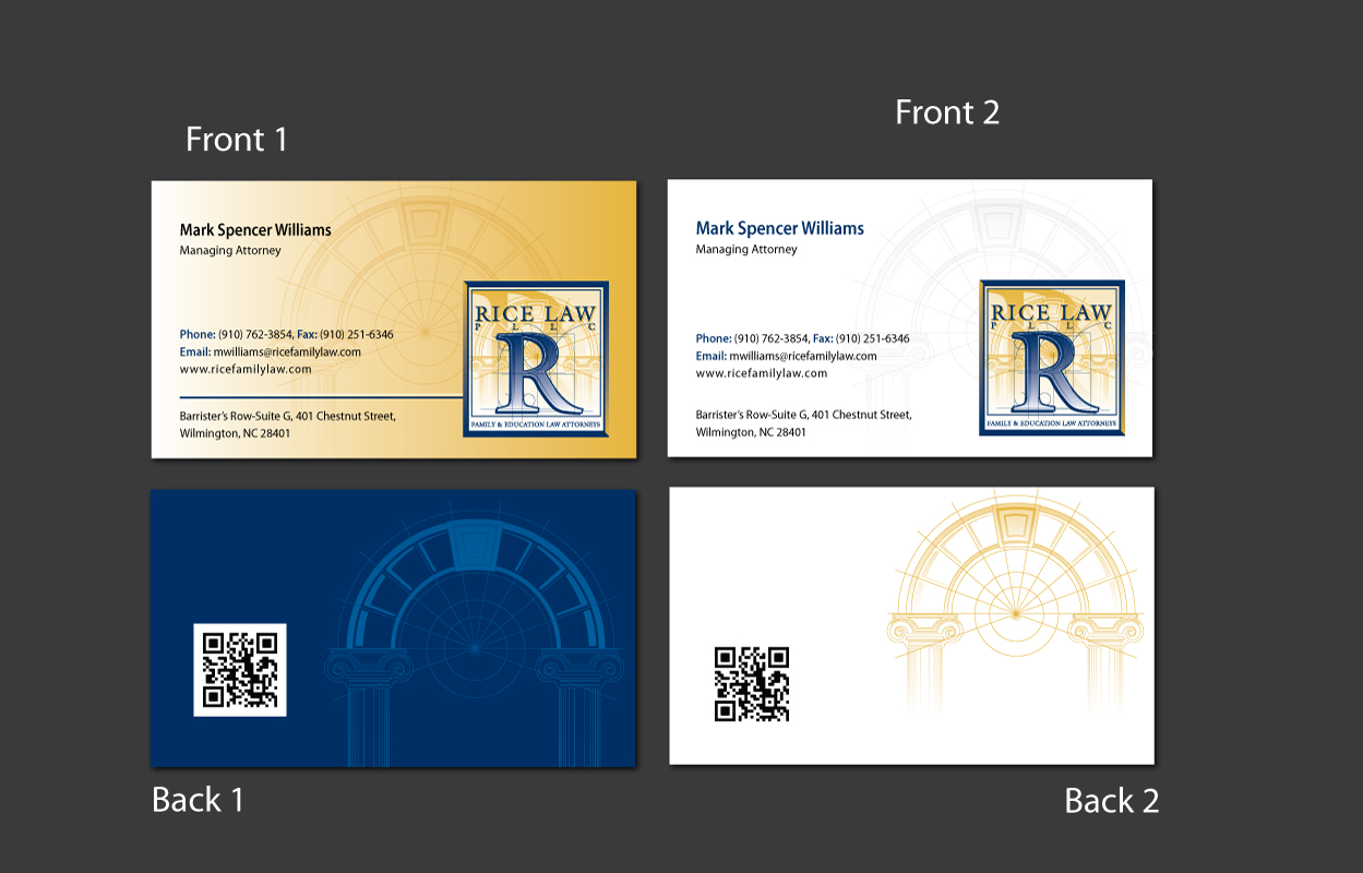 Visitenkarten-Design von meet007 für Rice Law, PLLC | Design #1893068