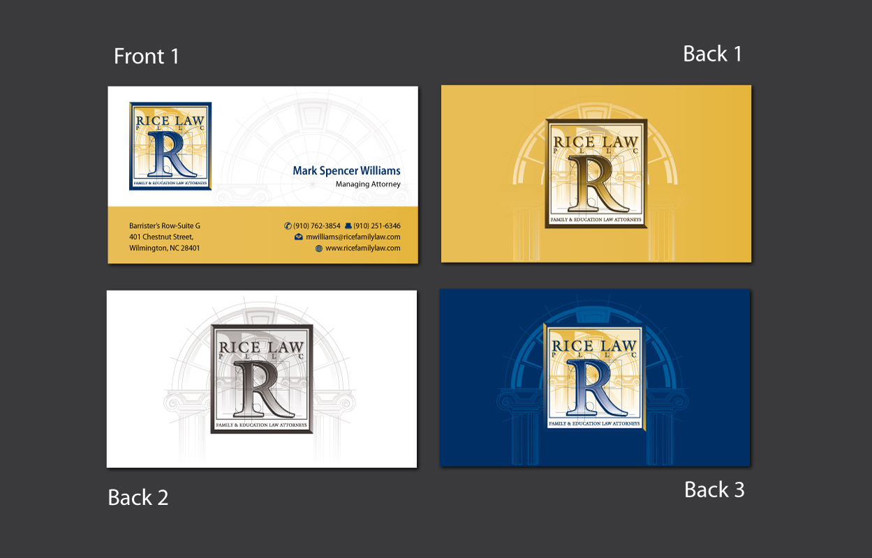 Visitenkarten-Design von meet007 für Rice Law, PLLC | Design #1893556