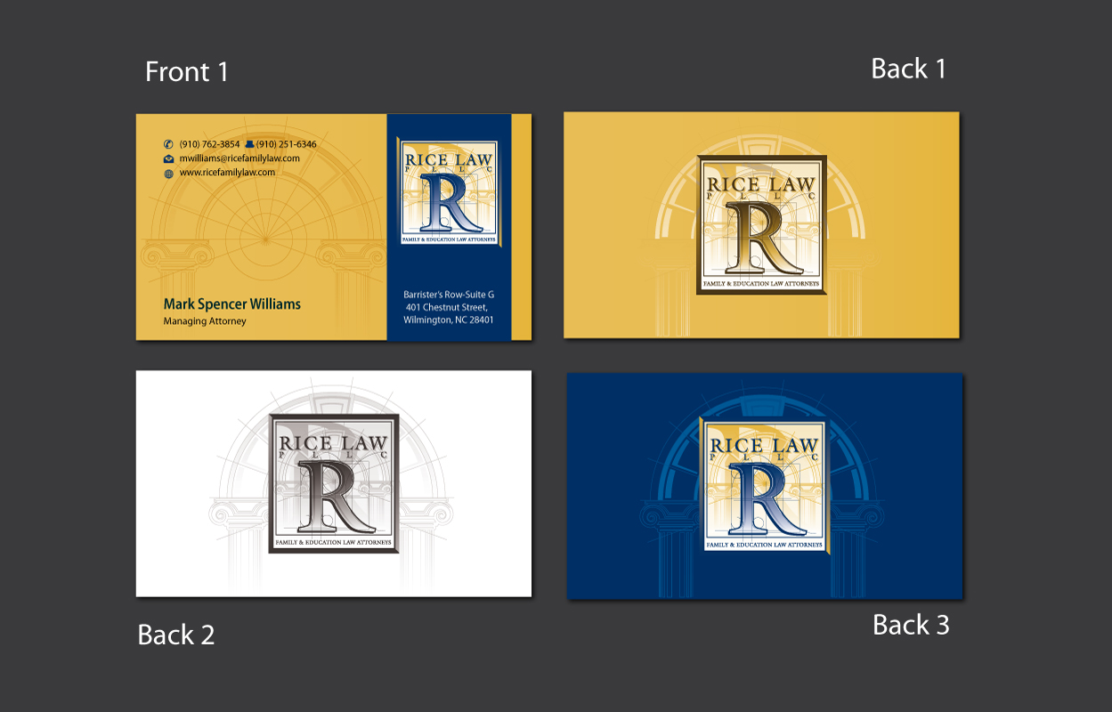 Visitenkarten-Design von meet007 für Rice Law, PLLC | Design #1893865