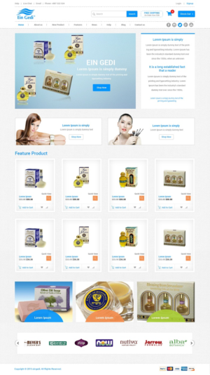 Web Design by web deskers for Ein Gedi Cosmetics ltd. | Design #7595242