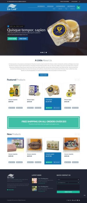 Web Design by pb for Ein Gedi Cosmetics ltd. | Design: #7547531