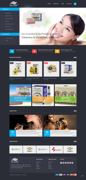Web Design by pb for Ein Gedi Cosmetics ltd. | Design: #7561357
