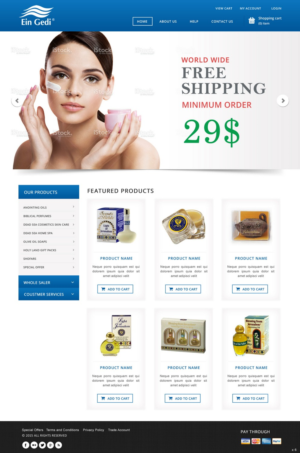 Web Design by pb for Ein Gedi Cosmetics ltd. | Design: #7561361