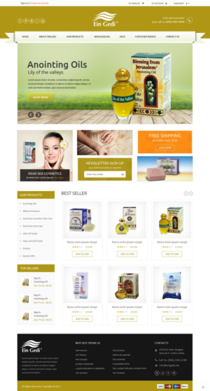 Web Design by pb for Ein Gedi Cosmetics ltd. | Design: #7561362