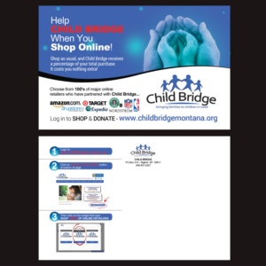 Drive Online Shopping Through the Child Bridge Website | Design de Carte Postale par NatPearlDesigns