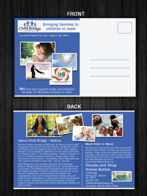 Postcard Design by ESolz Technologies for Child Bridge | Design #7542055