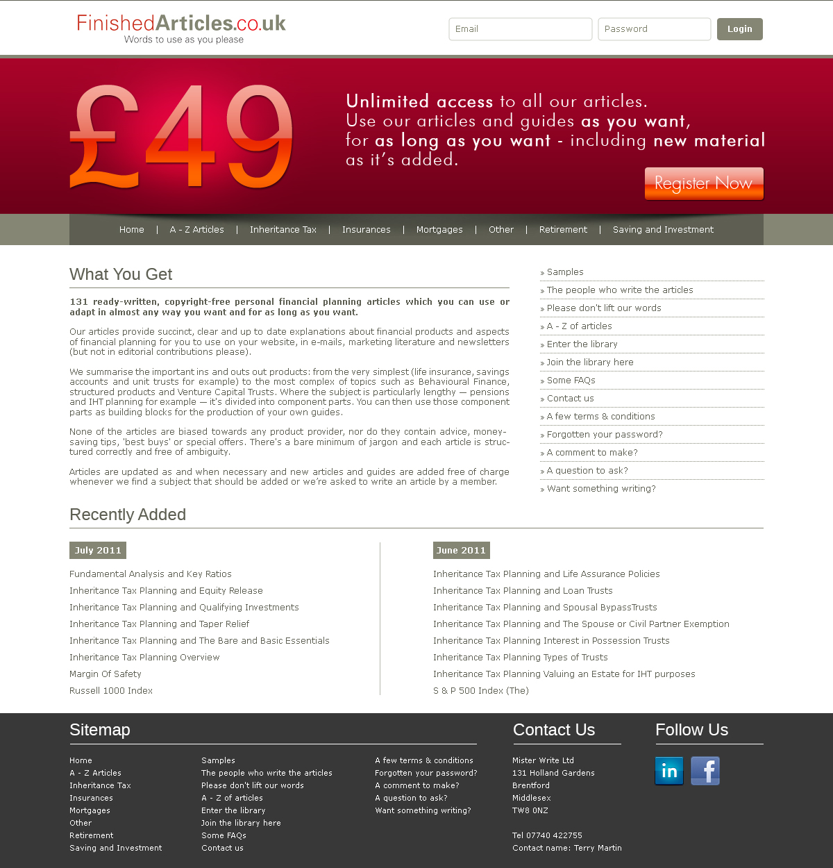 Web Design by Tebu Kurian for MIster Write Ltd | Design #390687