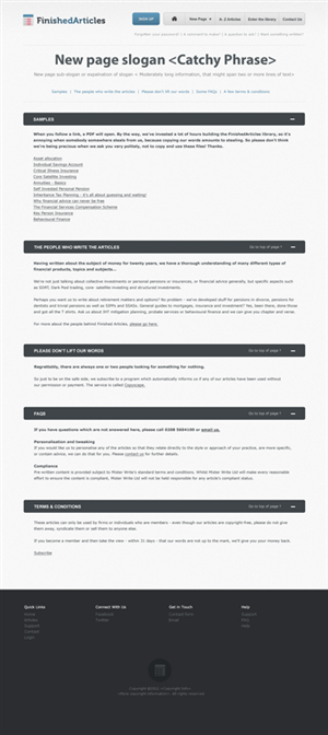 Web Design by TheExpert for MIster Write Ltd | Design: #395521