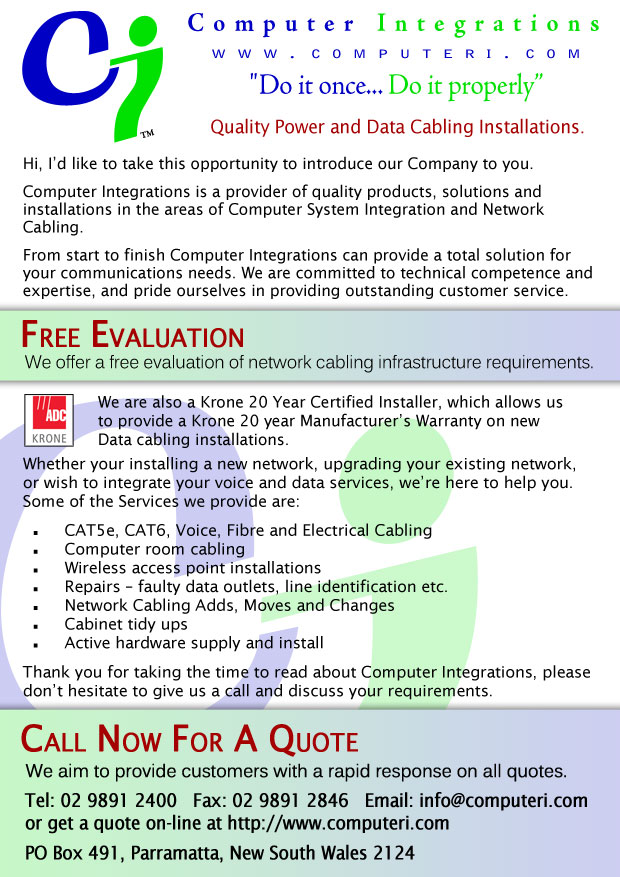 Flyer Design by RPM Graphics for Computer Integrations | Design #12485