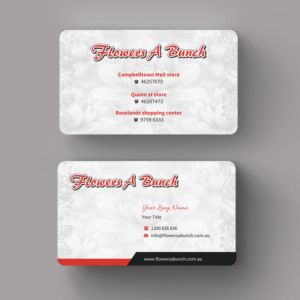 Visitenkarten-Design von INDIAN_Ashok für flowers a bunch | Design: #7548384