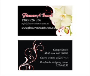 Business Card Design by mildelfina for flowers a bunch | Design #7549576