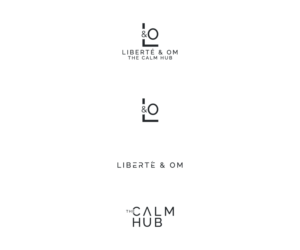 L & O     AND      Liberté & Om      AND    The Calm Hub (bi-line) | Logo Design by Vetroff