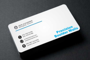 Business Card Design by AwsomeD for Precision Boulder Walls Pty Ltd | Design: #7582196