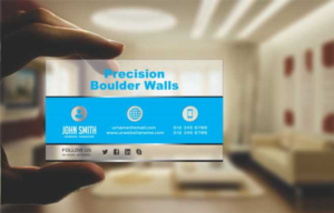 Business Card Design by AwsomeD for Precision Boulder Walls Pty Ltd | Design: #7582201