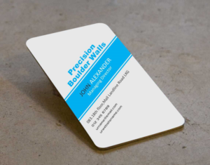 Business Card Design by AwsomeD for Precision Boulder Walls Pty Ltd | Design: #7582202