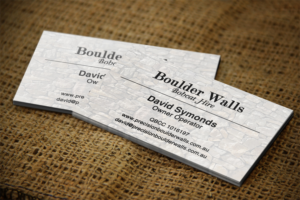 Business Card Design by Lanka Ama for Precision Boulder Walls Pty Ltd | Design: #7552074