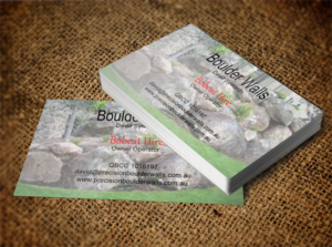 Business Card Design by Lanka Ama for Precision Boulder Walls Pty Ltd | Design: #7552087