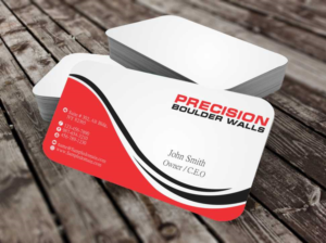 Business Card Design by szabist for Precision Boulder Walls Pty Ltd | Design: #7570579