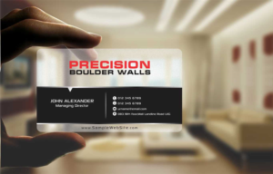 Business Card Design by szabist for Precision Boulder Walls Pty Ltd | Design: #7570584