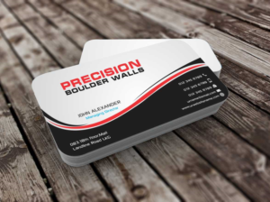 Business Card Design by szabist for Precision Boulder Walls Pty Ltd | Design: #7570585