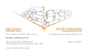 Business Card Design by SIDDHANT for Precision Boulder Walls Pty Ltd | Design: #7549364