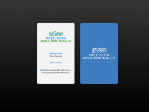 Business Card Design by Creations Box 2015 for Precision Boulder Walls Pty Ltd | Design: #7563762