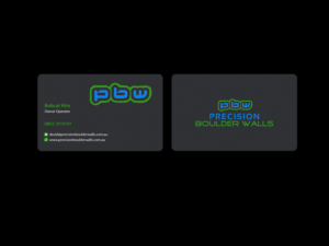 Business Card Design by Creations Box 2015 for Precision Boulder Walls Pty Ltd | Design: #7563766