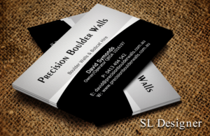 Business Card Design by SL Designer for Precision Boulder Walls Pty Ltd | Design: #7551408