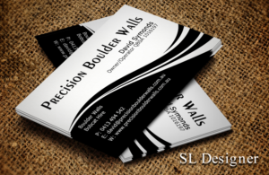 Business Card Design by SL Designer for Precision Boulder Walls Pty Ltd | Design: #7551410