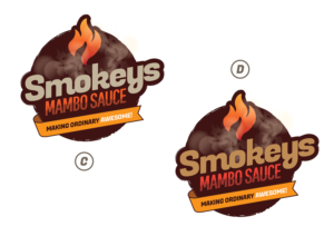 Smokey's Mambo Sauce  & the tagline is Making Ordinary Awesome! | Logo Design by Channel Studio