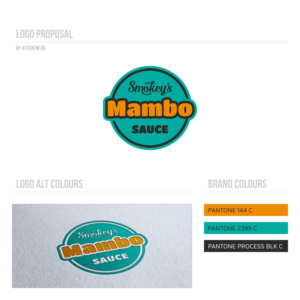 Smokey's Mambo Sauce  & the tagline is Making Ordinary Awesome! | Logo Design by Kitchenfoil