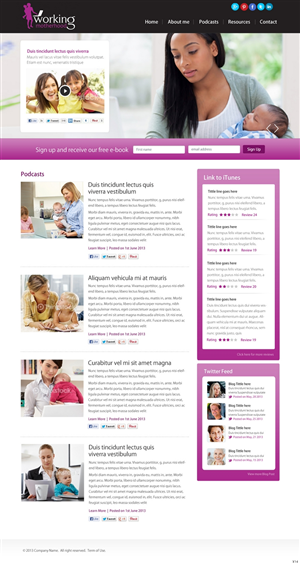 Professional Mothers Wordpress Site