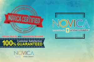 NOVICA - Booklet Cover to WOW Customers | Card Design by Happy Fish Creations