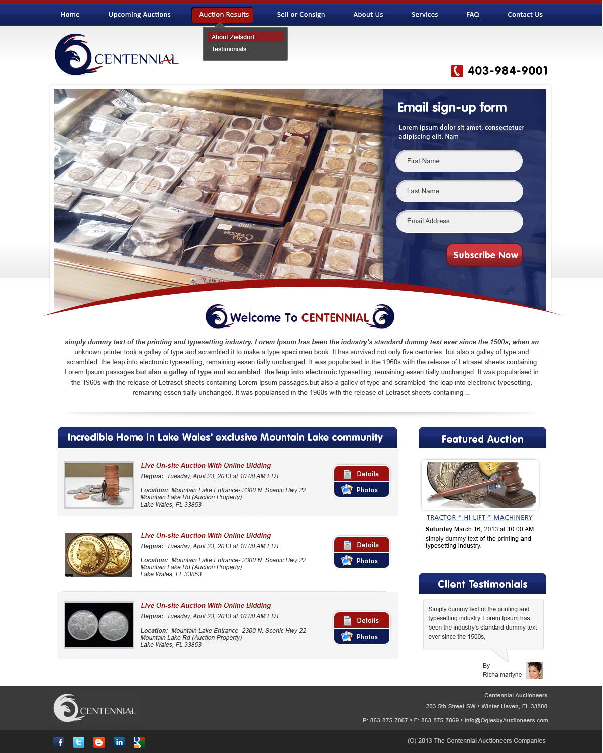 Wordpress Design by webxvision for AuctionServices.com, Inc. | Design: #1912250