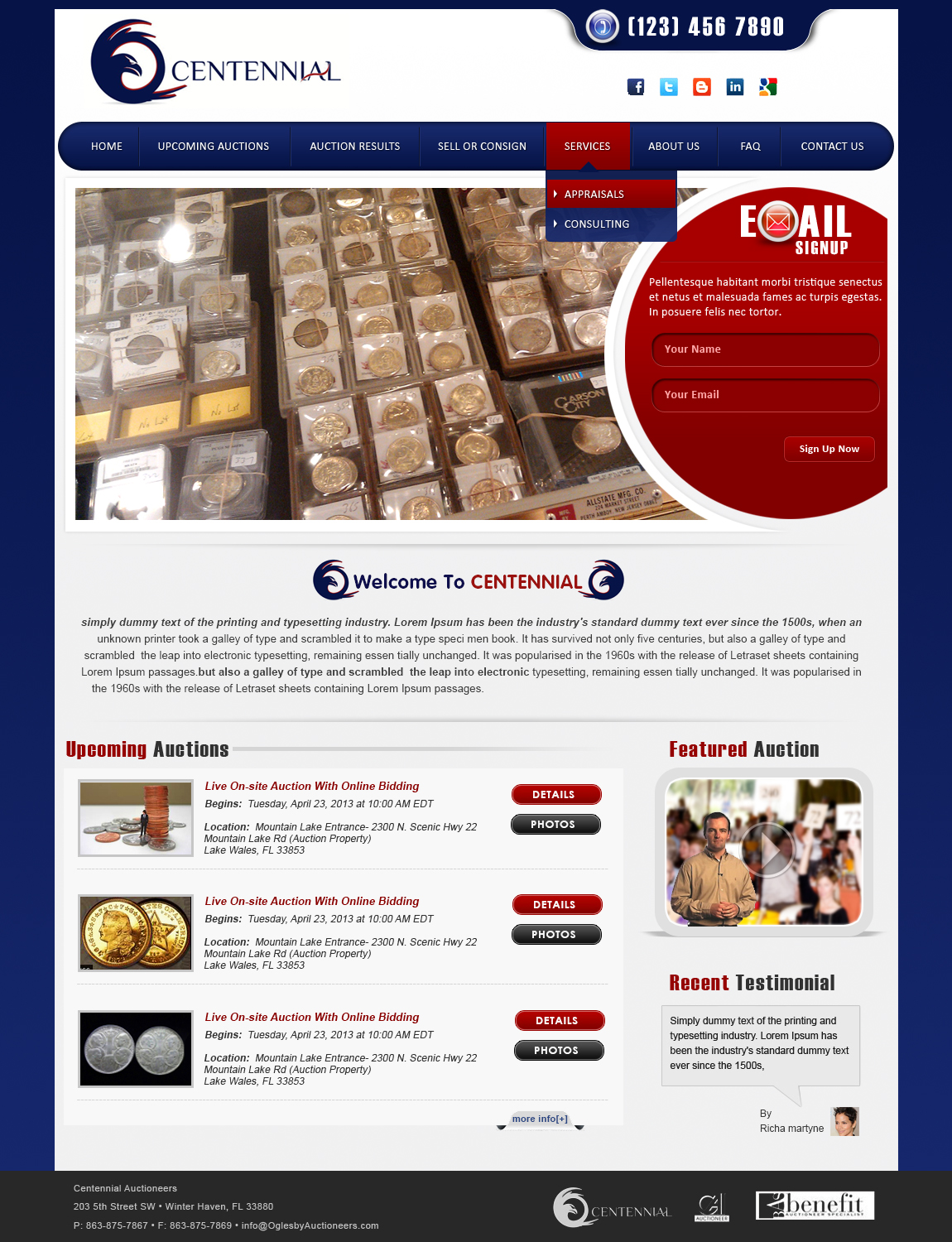 Wordpress Design by webxvision for AuctionServices.com, Inc. | Design #1916807