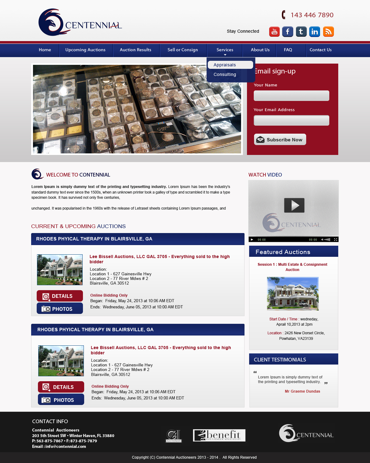 Wordpress Design by Creative X Designs for AuctionServices.com, Inc. | Design #1914182