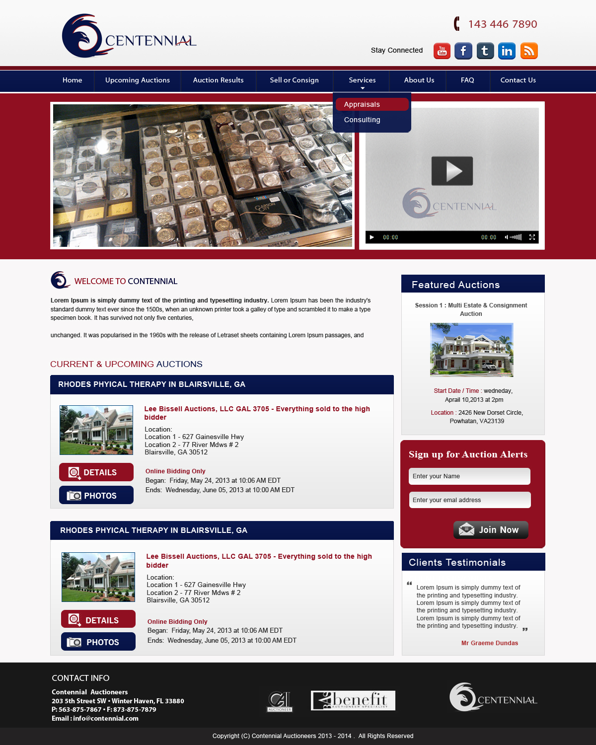 Wordpress Design by Creative X Designs for AuctionServices.com, Inc. | Design #1916468