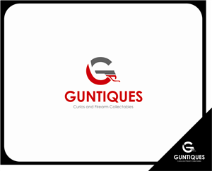 GUNTIQUES with a tagline of Curios and Firearm Collectables | Logo Design by .Ashu.