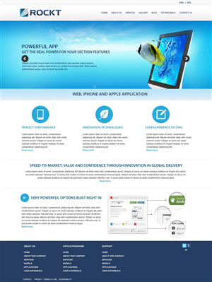 Web Design by pb for Rockt | Design: #1900415
