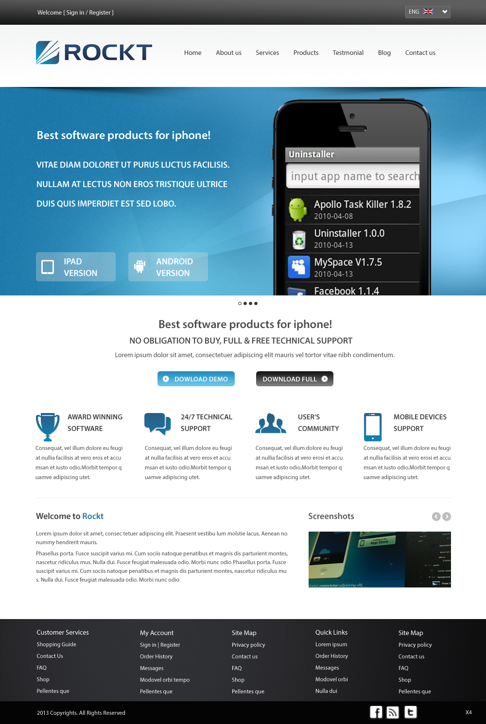Web Design by pb for Rockt | Design #1905646