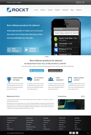 Web Design by pb for Rockt | Design: #1905646