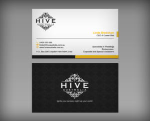 Business Card Design by upwork for HIVE AUSTRALIA | Design: #7608996
