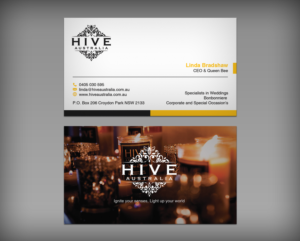 Business Card Design by upwork for HIVE AUSTRALIA | Design: #7609006