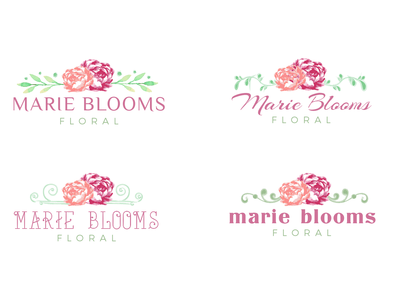 Logo Design by wonderland for Marie Blooms Floral | Design #7991081