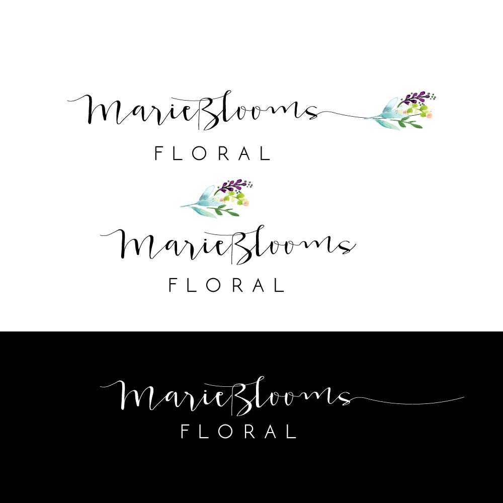 Logo Design by cadwina for Marie Blooms Floral | Design #8156639