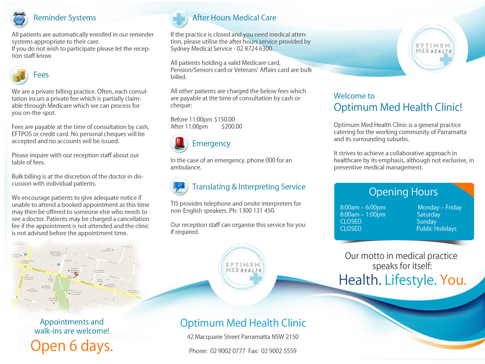 Flyer Design by uk for Optimum Med Health Clinic | Design #1899576