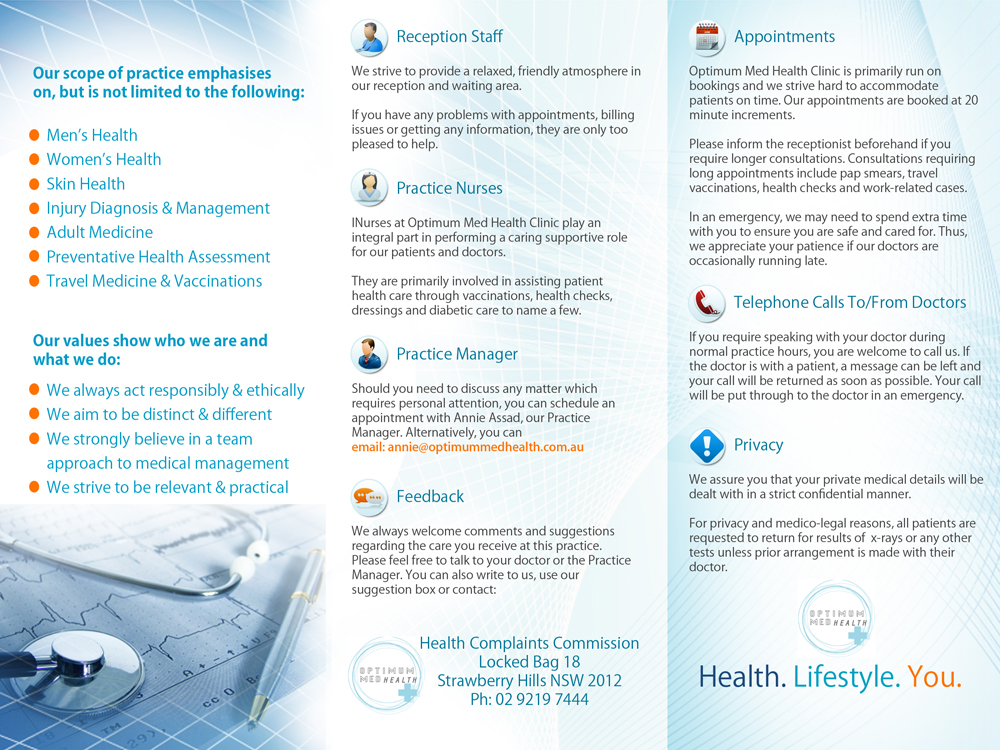 Flyer Design by uk for Optimum Med Health Clinic | Design #1899723