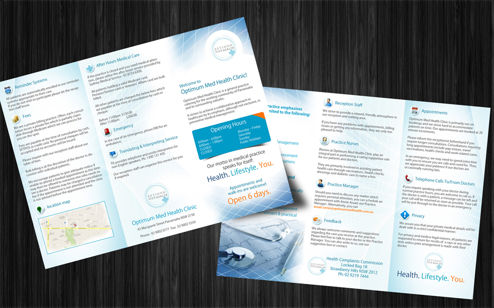 Flyer Design by uk for Optimum Med Health Clinic | Design #1902173