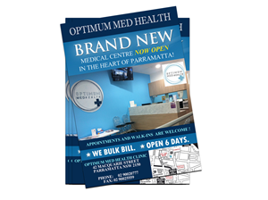 Flyer Design by NatPearlDesigns for Optimum Med Health Clinic | Design: #1904249