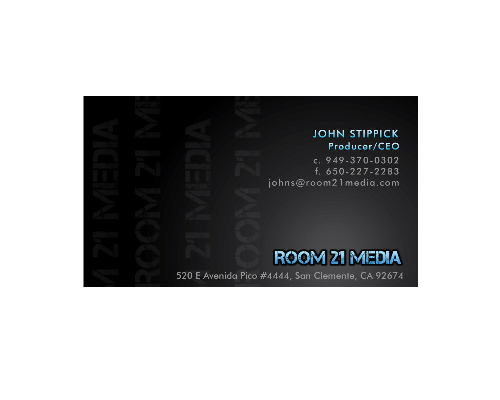 Diseño de Tarjeta de Presentación por Kreative Krow para Room 21 Media | Diseño #1898347